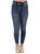 Whatever You Like Crossover Ankle Skinny Jeans In Dark Wash - Dark Wash