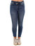 Whatever You Like Crossover Ankle Skinny Jeans In Dark Wash - Dark Wash