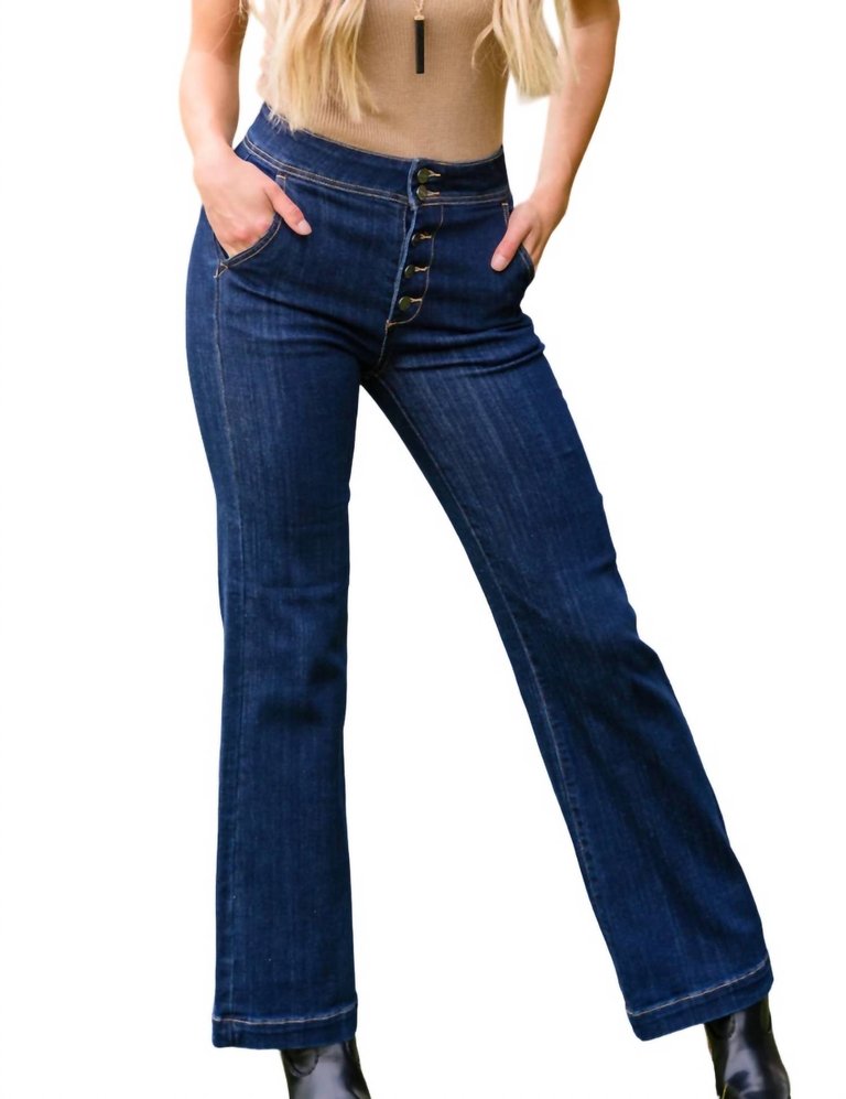 Wide Leg Jean In Dark Wash - Dark Wash