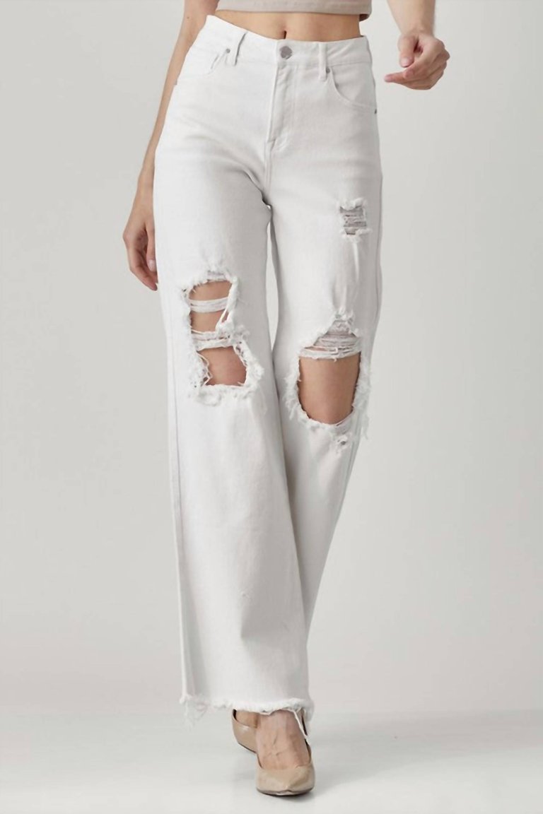 Wide Leg Jean In White - White