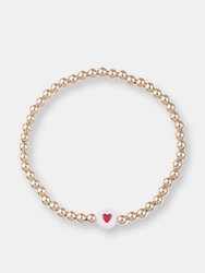 Classic Heart Bracelet 4MM - Sterling Silver