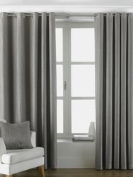 Riva Home Atlantic Eyelet Ringtop Curtains (Gray) (66 x 90in) (66 x 90in) - Gray