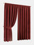 Riva Home Belmont Pencil Pleat Curtains (Claret) (66 x 72 inch) (66 x 72 inch) - Claret