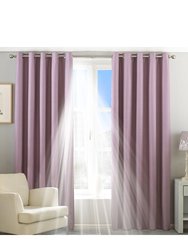 Riva Home Eclipse Blackout Eyelet Curtains (Mauve) (66 x 54in (168 x 137cm))