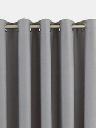 Riva Home Eclipse Blackout Eyelet Curtains (Silver) (46 x 54in (117 x 137cm)) (46 x 54in (117 x 137cm)) - Silver