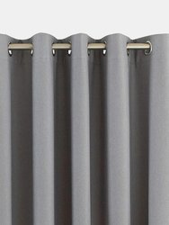 Riva Home Eclipse Blackout Eyelet Curtains (Silver) (90 x 54in (229 x 137cm)) (90 x 54in (229 x 137cm)) - Silver
