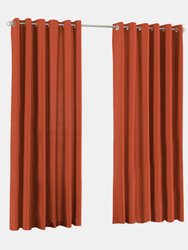 Riva Home Fiji Faux Silk Ringtop Curtains (Burnt Orange) (90 x 72 inch) (90 x 72 inch) - Burnt Orange