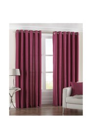 Riva Home Fiji Faux Silk Ringtop Curtains (Fuchsia) (46 x 54 inch) - Fuchsia