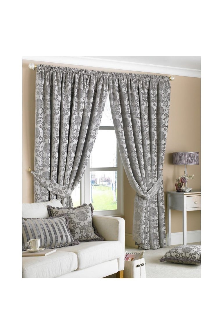 Riva Home Hanover Pencil Pleat Curtains (Silver) (66 x 72 inch) - Silver