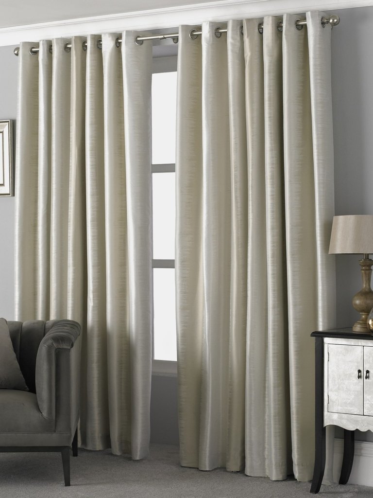 Riva Home Hurlingham Ringtop Eyelet Curtains (Champagne) (90 x 72in) (90 x 72in) - Champagne