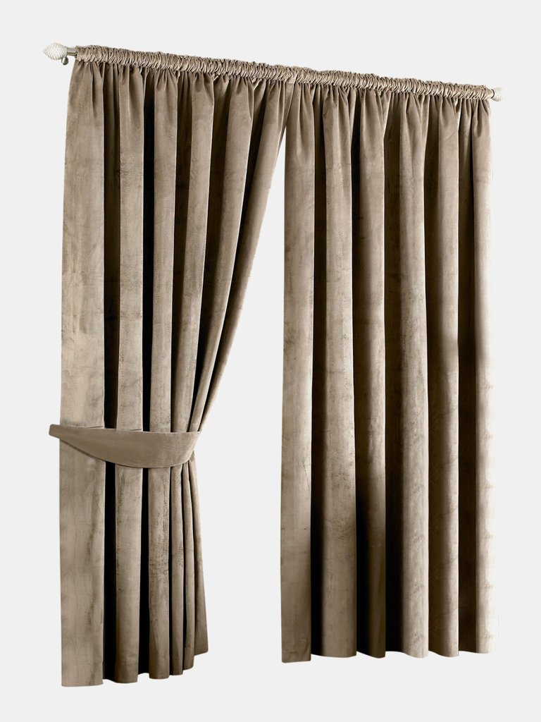 Riva Home Imperial Pencil Pleat Curtains (Taupe) (46 x 54 inch) (46 x 54 inch) - Taupe