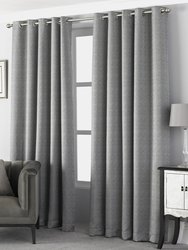 Riva Home Pendleton Ringtop Eyelet Curtains (Graphite) (66 x 54in) (66 x 54in) - Graphite