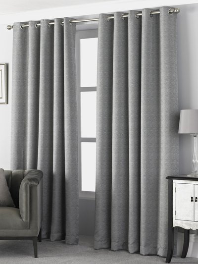 Riva Home Riva Home Pendleton Ringtop Eyelet Curtains (Graphite) (66 x 72in) (66 x 72in) product