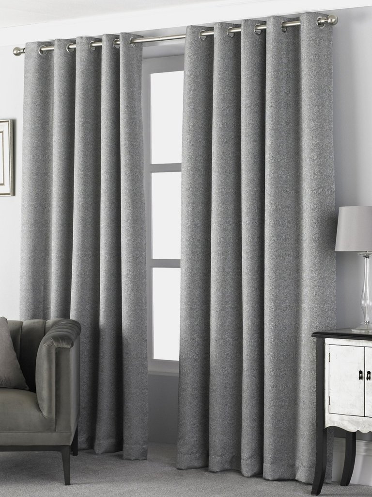 Riva Home Pendleton Ringtop Eyelet Curtains (Graphite) (90 x 72in) (90 x 72in) - Graphite