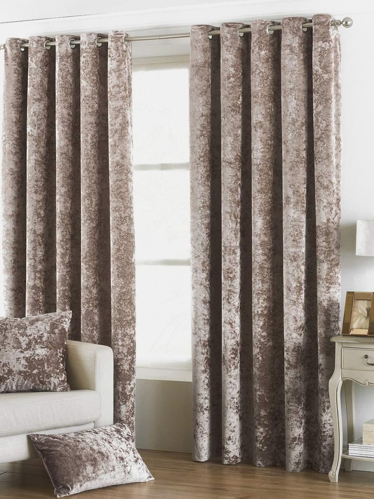 Riva Paoletti Verona Eyelet Curtains (Oyster) (46 x 54in) (46 x 54in)