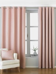 Riva Paoletti Atlantic Ringtop Eyelet Curtains (Blush) (46 x 72 in) - Blush