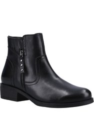 Womens/Ladies Rockhampton Leather Ankle Boots - Black - Black