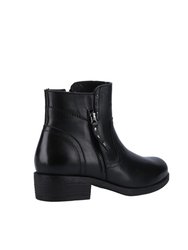 Womens/Ladies Rockhampton Leather Ankle Boots - Black