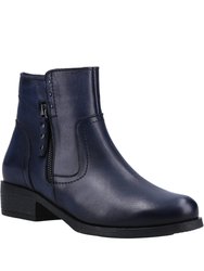 Womens/Ladies Rockhampton Leather Ankle Boots - Navy - Navy