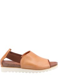 Womens/Ladies Salou Leather Sandals - Tan