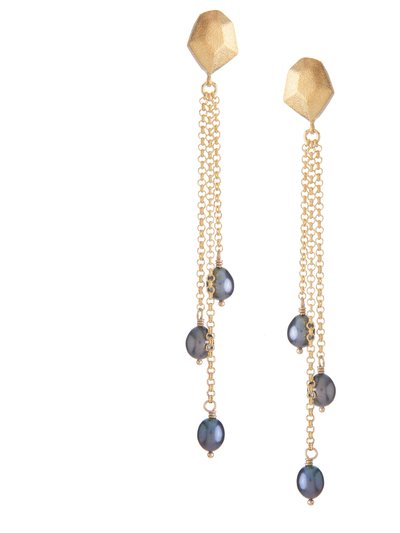 Rivka Friedman Black Pearl Multi Dangle Earrings product