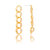 Chain Link + Cubic Zirconia Dangle Earrings - Gold