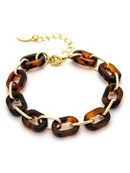 Chain with Resin Link Bracelet - Brown