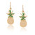 Convertible Pineapple Emerald + Cz Dangle Earrings - Gold