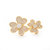 Cubic Zirconia Encrusted Floral Ring - Gold