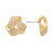 Cubic Zirconia Encrusted Knot Stud Earrings - Gold