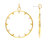 Cubic Zirconia Front Facing Hoop Cluster Earrings - Gold