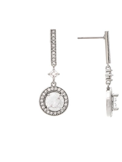 Rivka Friedman Cubic Zirconia Halo Drop Earrings product