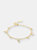 Cubic Zirconia Star Charm Bracelet - Gold