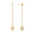 CZ and Pearl Chain Drop Dangle Earrings