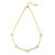 Dangling Cubic Zirconia Link Necklace - Gold
