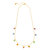 Dangling Rainbow Crystal Necklace - Gold