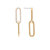 Double Loop Pave Cubic Zirconia Earrings - Gold