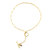 Figaro Chain Link Toggle Necklace - Gold