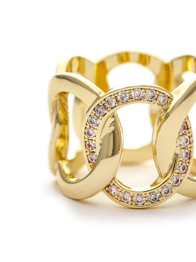 Rivka Friedman Interlaced Circle With Cubic Zirconia Accent Band Ring product
