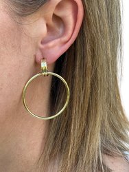 Interlocking Hoop Polished Dangle Earrings