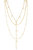 Layered Pearl + Bead Chain Necklace Set - Gold