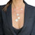 Mother of Pearl Multi Clover Station Y Necklace