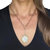 Mother Of Pearl Pendant Link Necklace