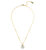 Mother of Pearl Pendant with CZ Embellished Chain - Gold