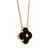 Onyx Clover Pendant