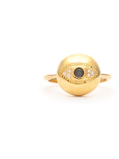 Rivka Friedman Onyx + CZ Evil Eye Ring product