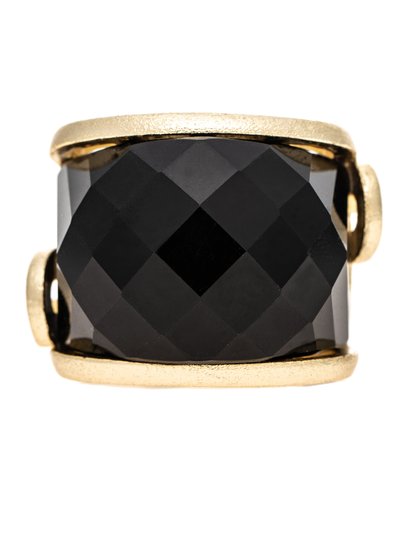 Rivka Friedman Onyx East-West Scroll Ring product