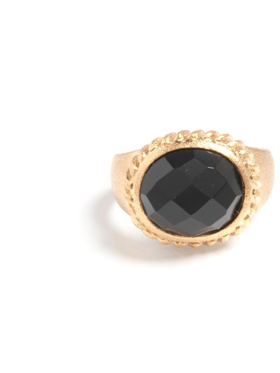 Rivka Friedman Onyx Oval East West Twisted Bezel Ring product