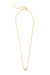 Oval Bezel Cubic Zirconia Pendant Necklace - Gold