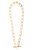 Paper Clip Chain + Cubic Zirconia Toggle Necklace - Gold